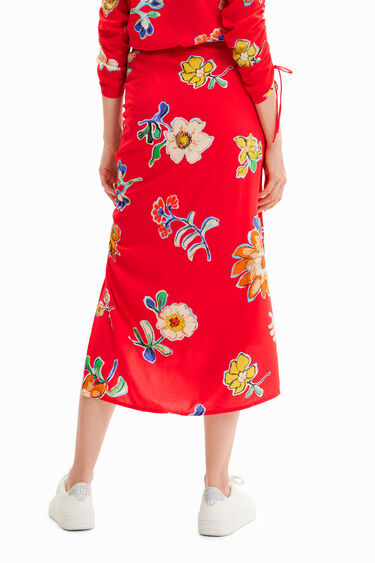 Desigual CRIMEA-gathered maxi skirt Summer 2023 collection now on sale at Angel in Vancouver Canada