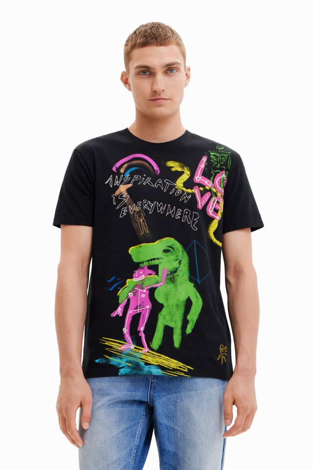 Desigual men's dinosaur T-shirt Summer 2023 collection