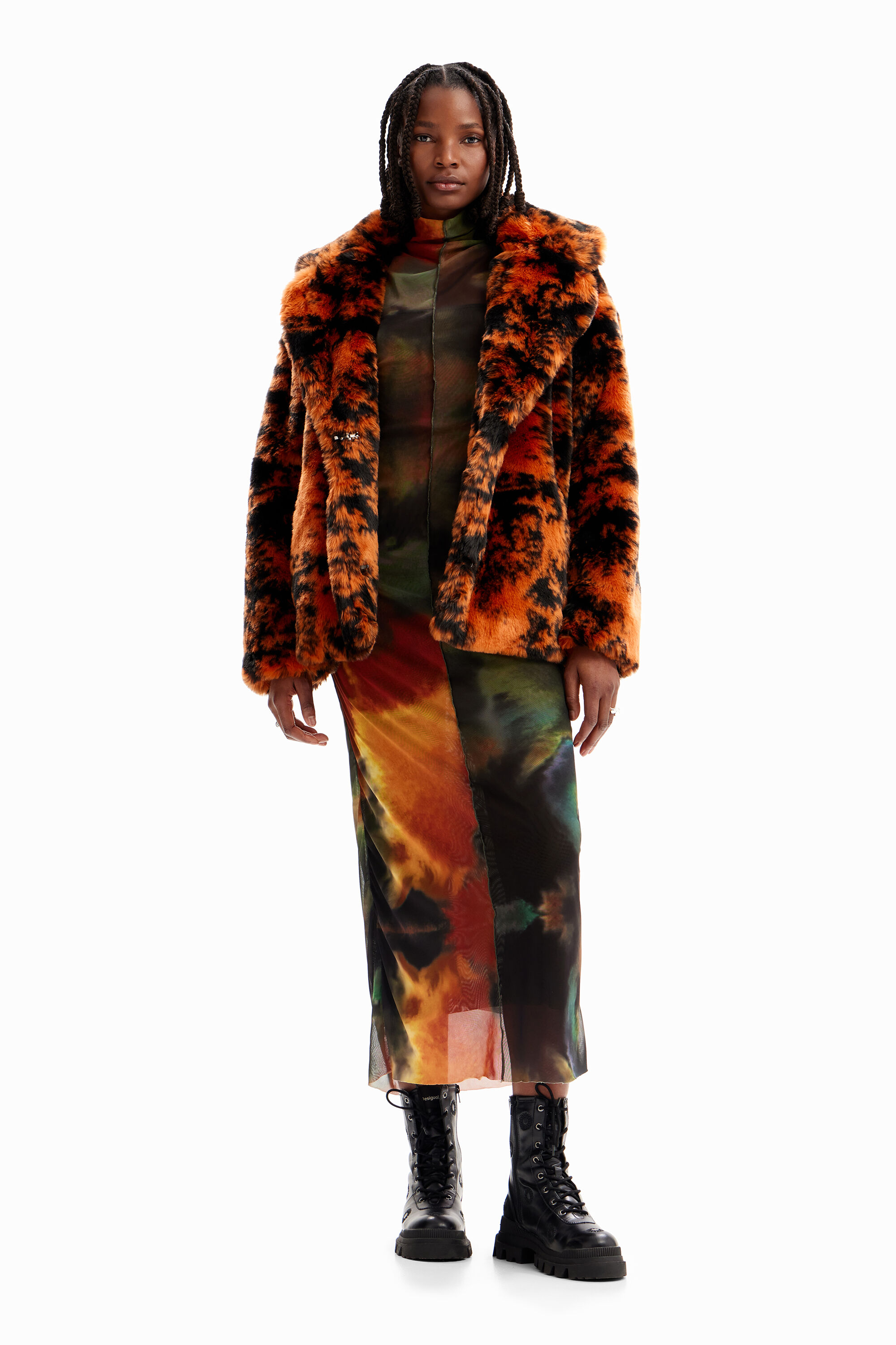 Desigual faux-fur jacket Autumn-Winter 2023 collection
