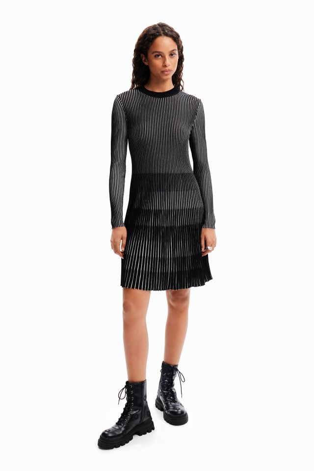 Desigual VENICE short ribbed black dress Fall 2023 collection