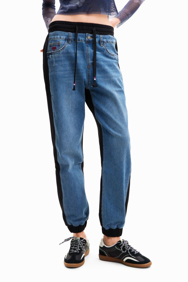 Desigual BELICE cotton denim jogger pants SS2024