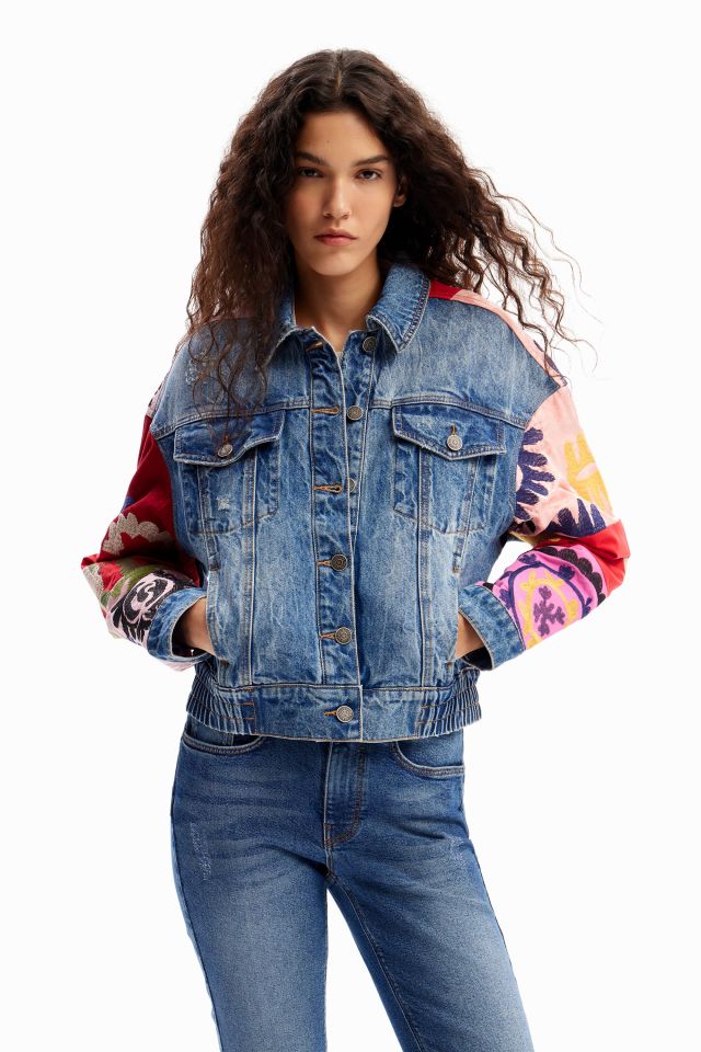Desigual DANIELA embroidered jean jacket SS2024 collection Vancouver Canada