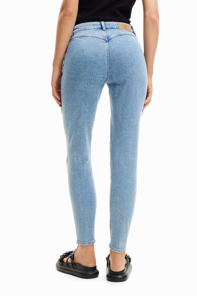 Desigual LENA denim jeans with side fringe SS2024