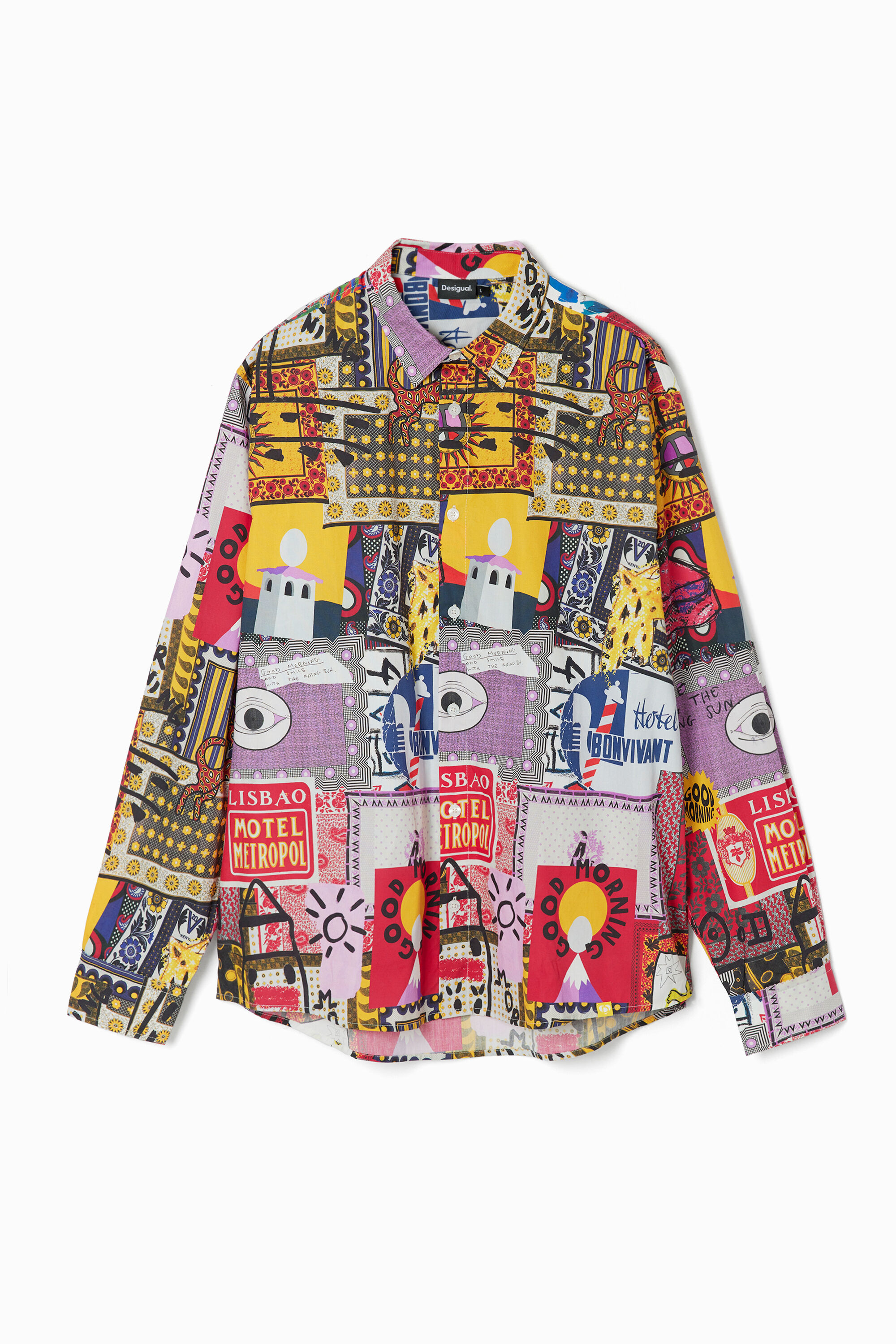 Desigual men's Giussepe patchwork cotton shirt Spring-Summer 2024 collection