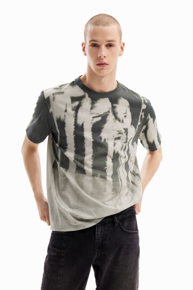 Desigual LEO palm trees T-shirt for men Spring-Summer 2024