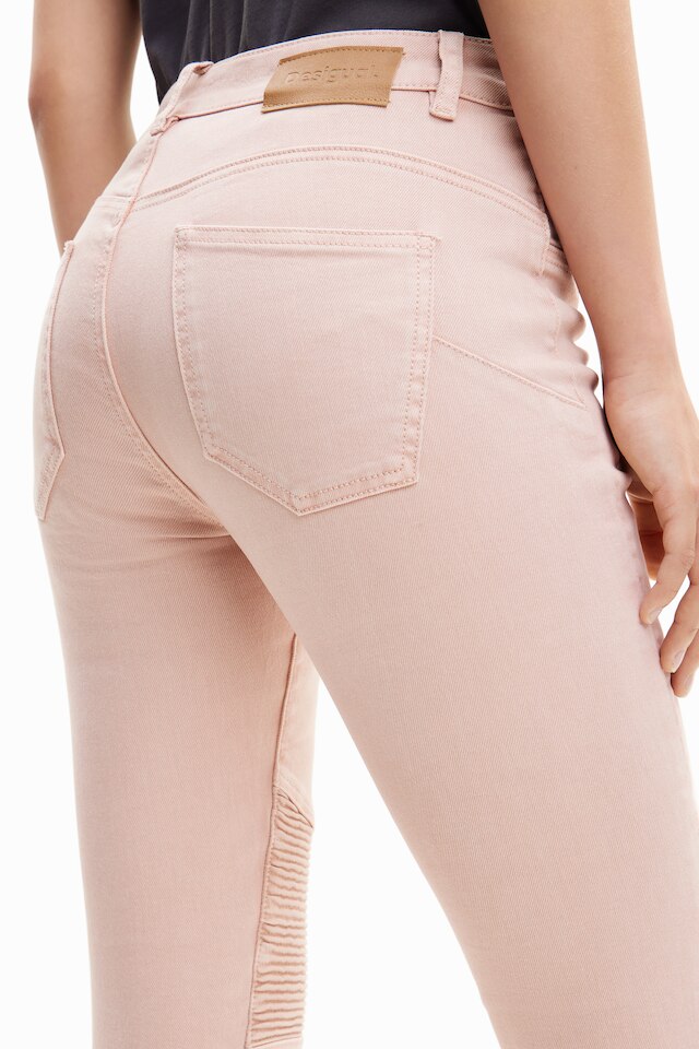 Desigual MRTINIKA slim pink cotton denim jeans SS2024