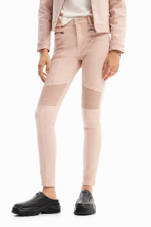 Desigual MRTINIKA slim pink cotton denim jeans SS2024