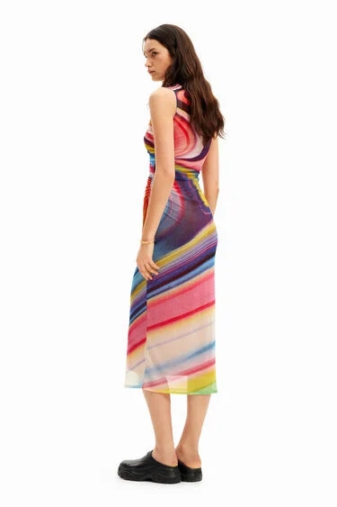 Desigual WAVE print tulle dress SS2024